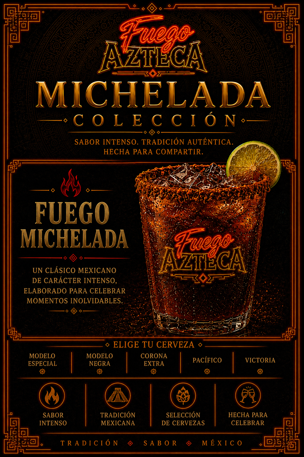 Póster Fuego Michelada Collection